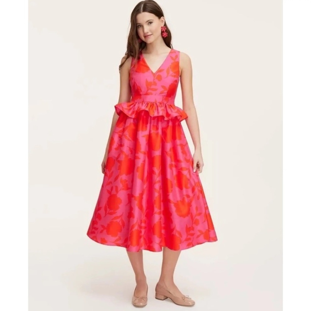 Kate Spade NY x Target Classic Rose Peplum Midi Dress